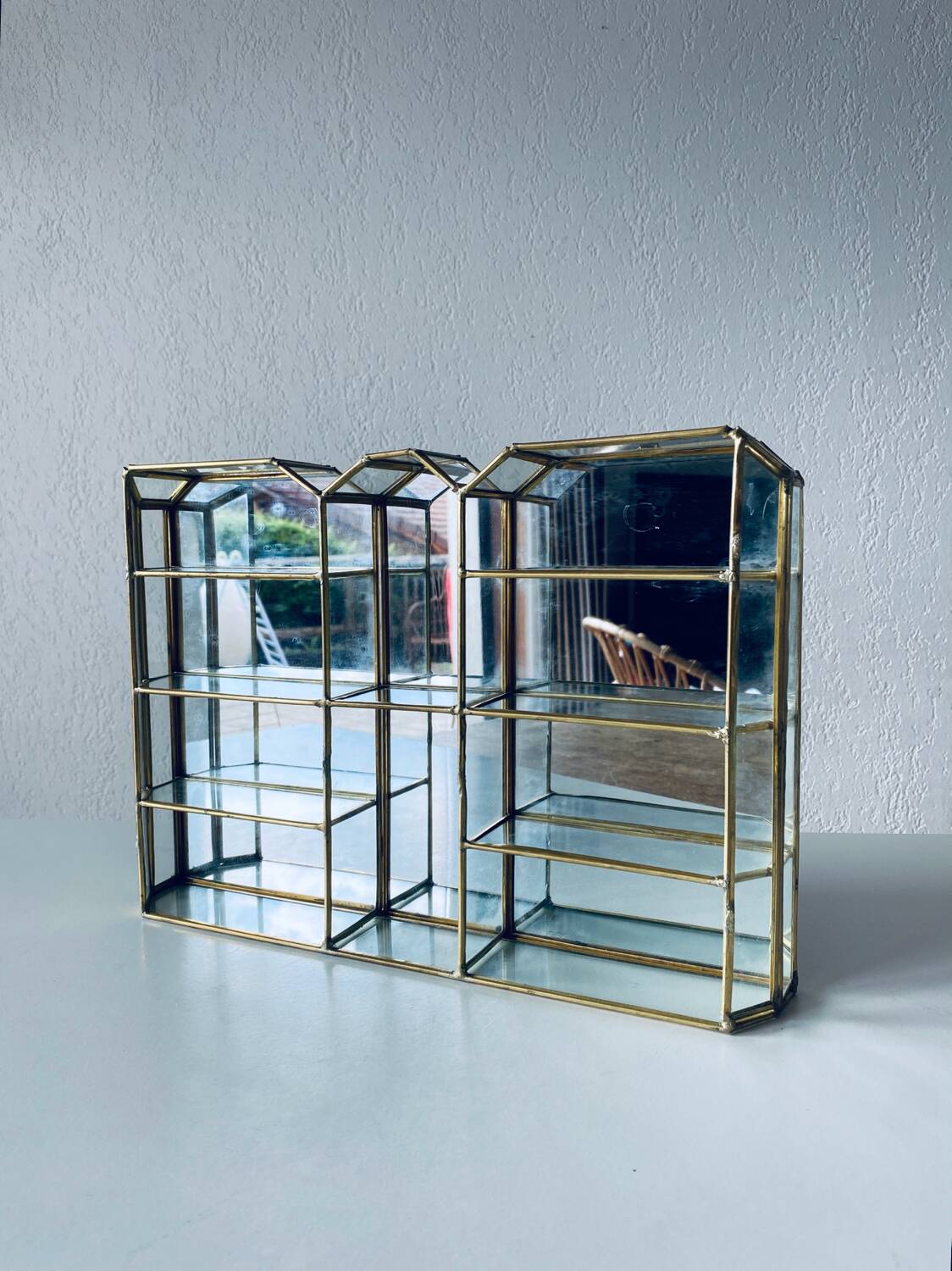 Brass and glass display case