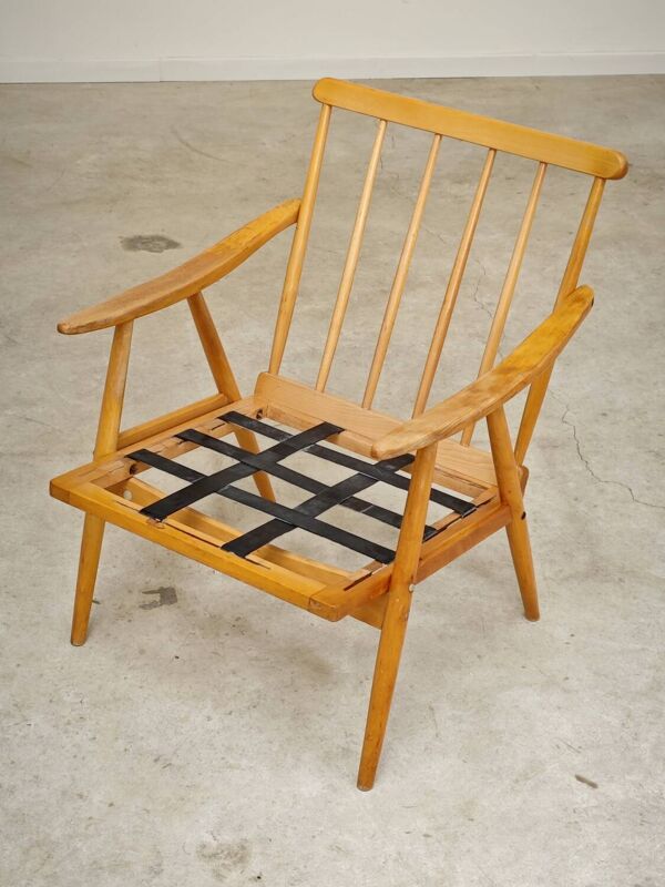 Fauteuil Boomerang vert par Ton Bystrice ( Thonet) par Antonin Suman
