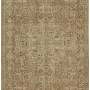 Hand-Knotted Persian One of a Kind 1970s 190 cm x 289 cm Beige Wool Carpet