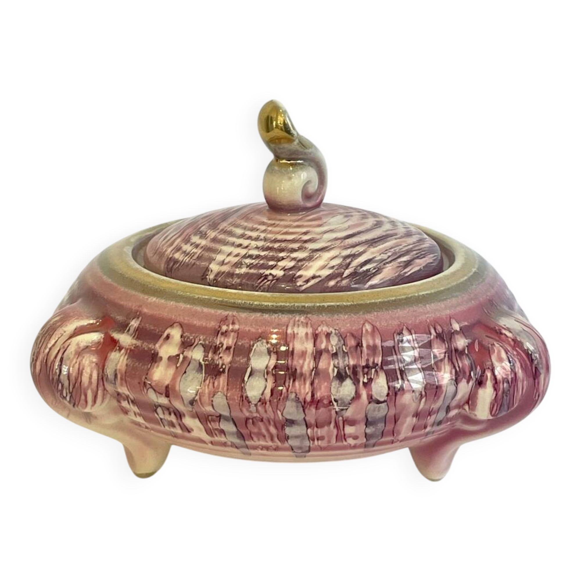 Tripod bonbonnière Strehla ceramics