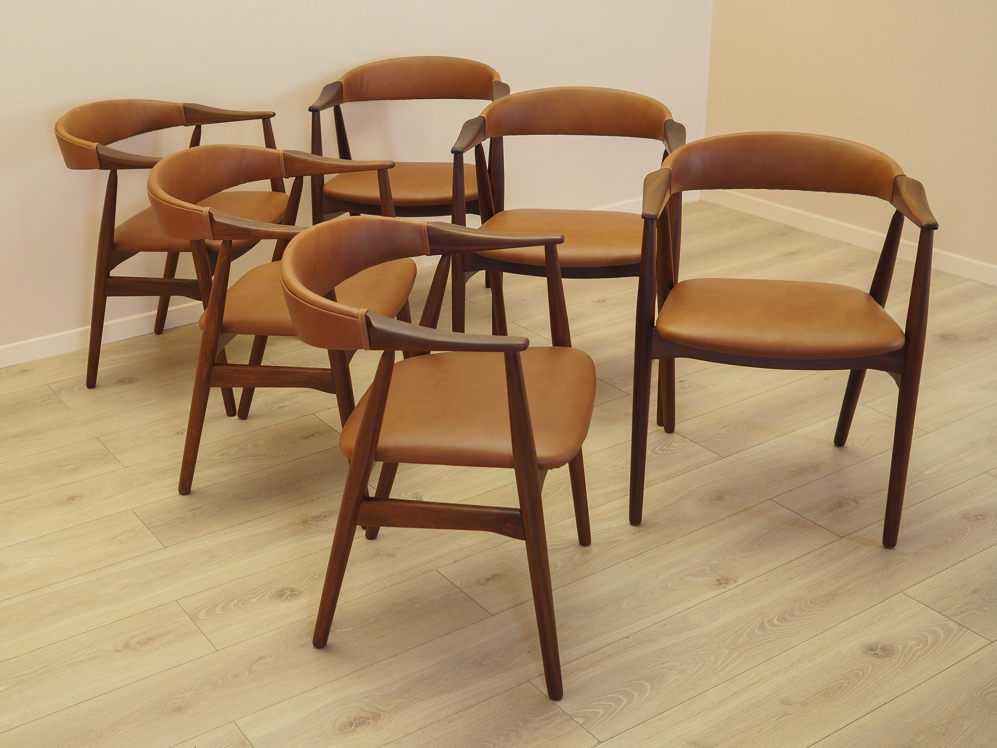 Set of six teak chairs, Danish design, 1970s, made in Denmark