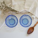 Set of 2 small Duralex blue bowls