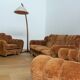 Velvet armchairs and sofa, 1970s, set of 3