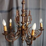 Lustre Louis XVI en bronze et laiton