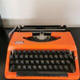 Machine à écrire Vintage Brother 210 orange