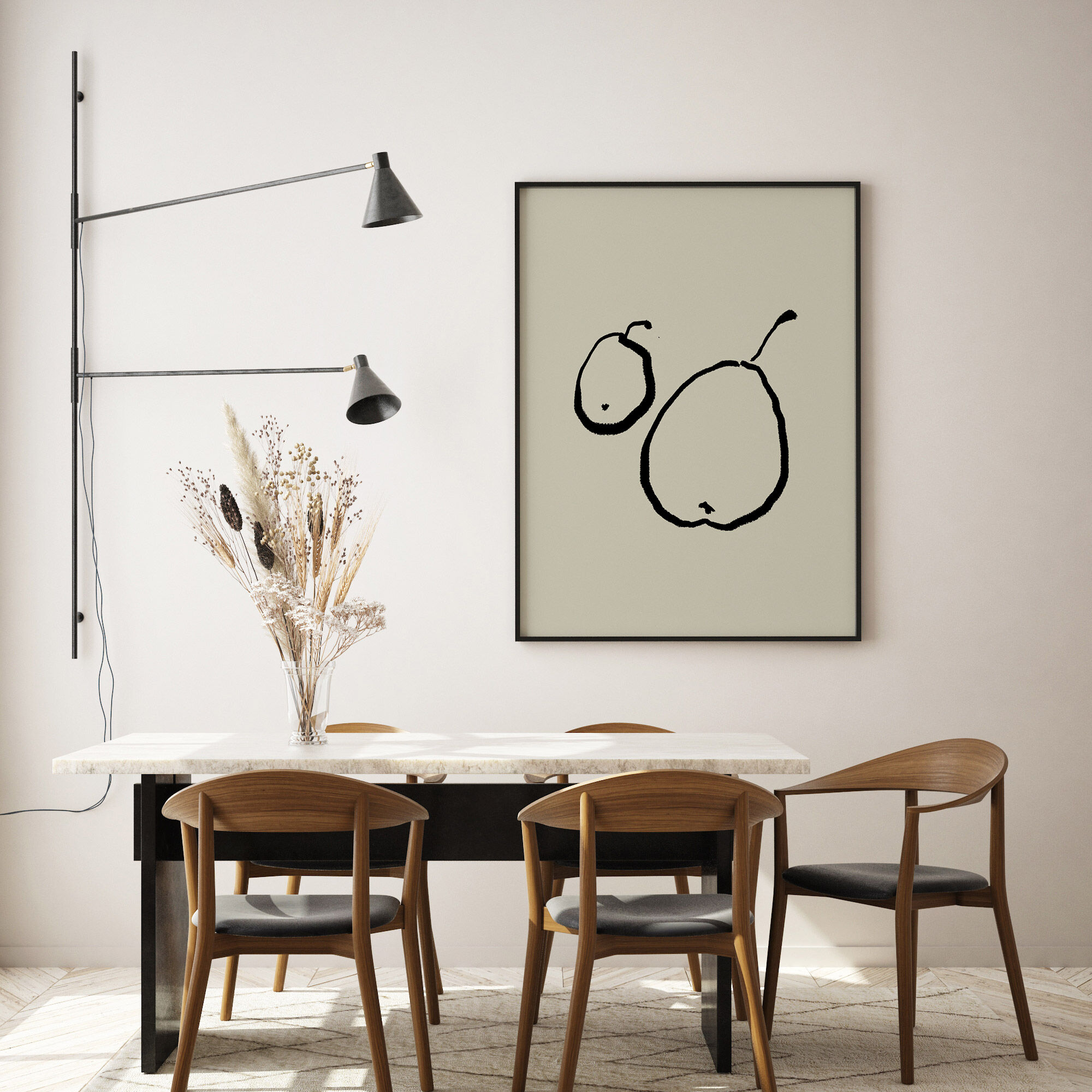Botanical illustration giclee print, 50x70