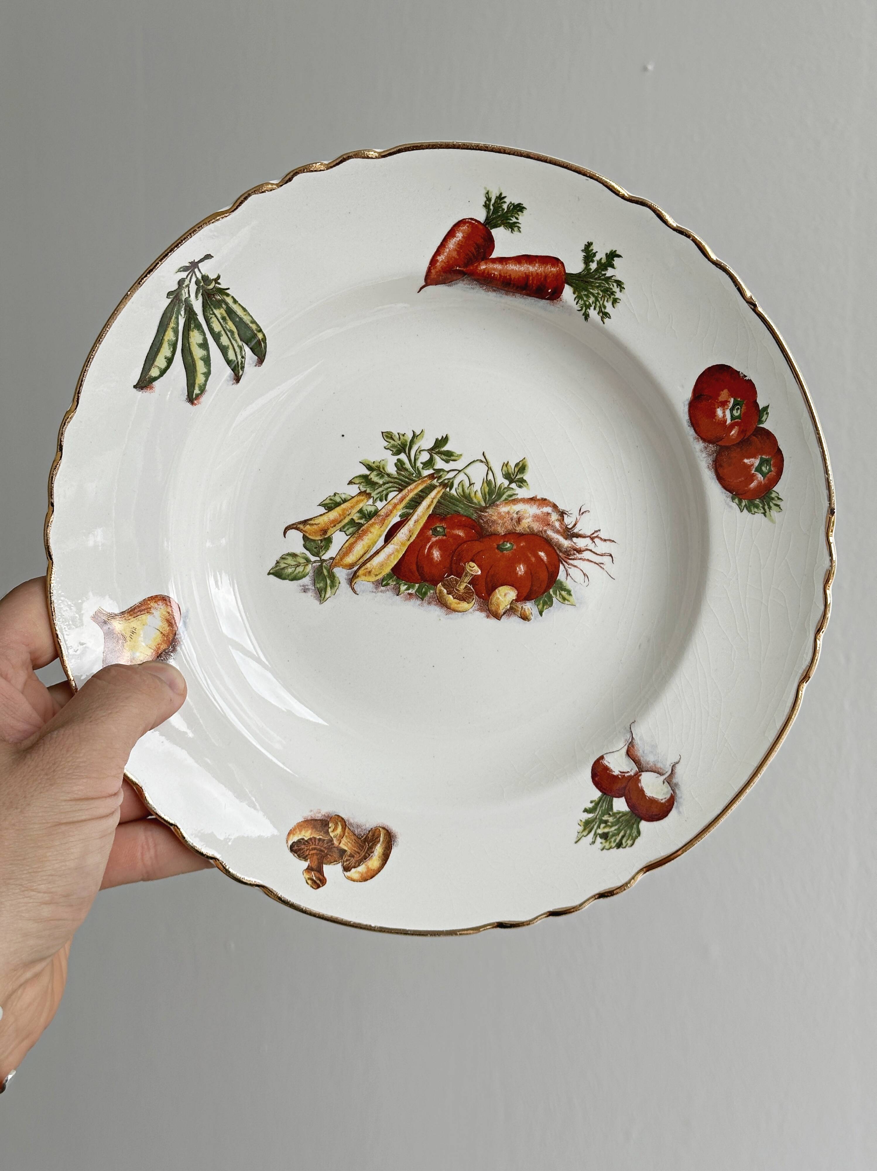 Set of 6 antique French plates