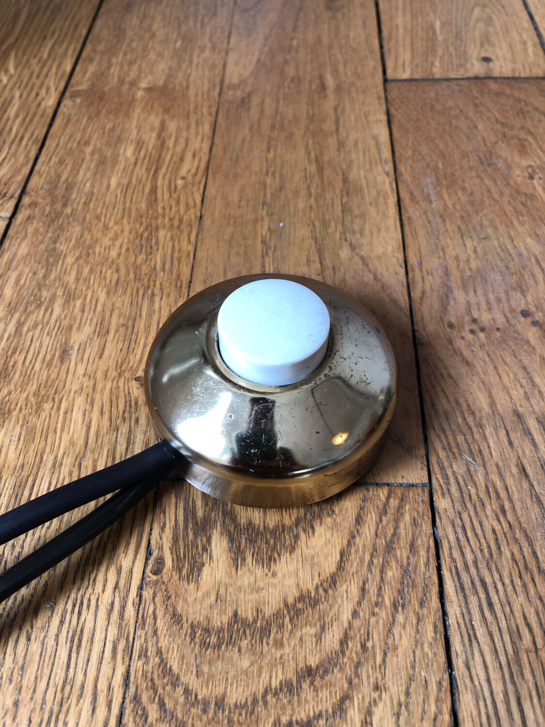 Wooden arc floor lamp circa 1970