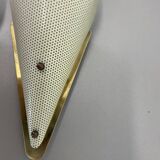 Set of two hole pattern theatre wall light sconces, france, 1950