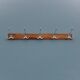 Vintage wooden wall coat rack - 5 hooks