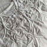 Monogrammed and embroidered castle sheet.