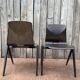 Vintage Galvanitas S22 chair by Wim Rietveld, dark brown