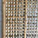 Plateau rotin et bambou  vintage 45X45cm