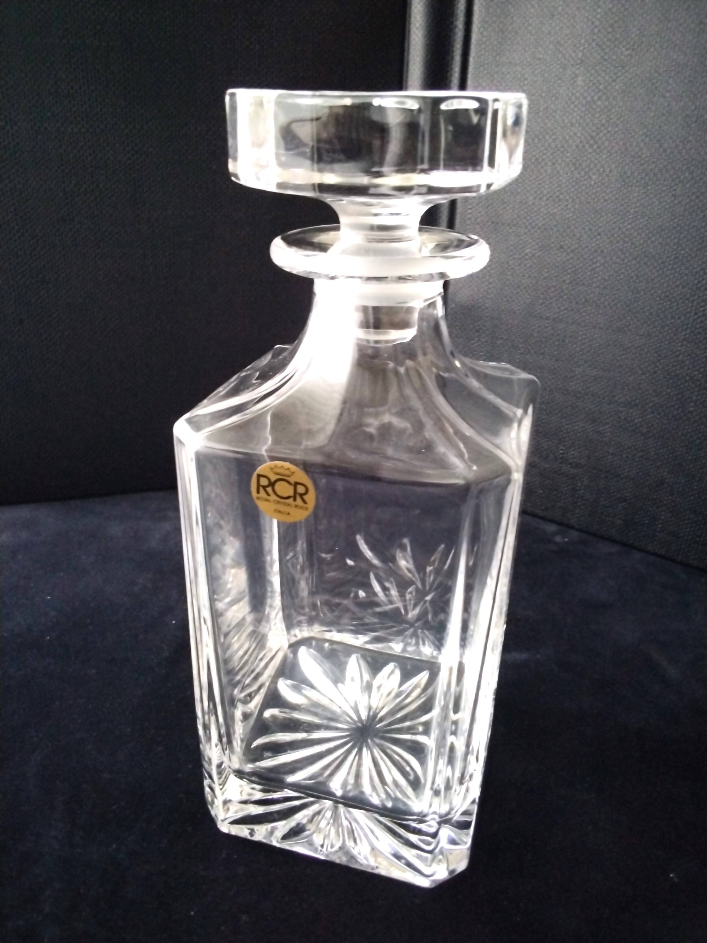 RCR plain crystal whisky carafe