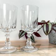 6 Cristal D'Arques Louvre model red wine glasses