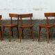 Series of 10 vintage bentwood curved wood bistro chairs