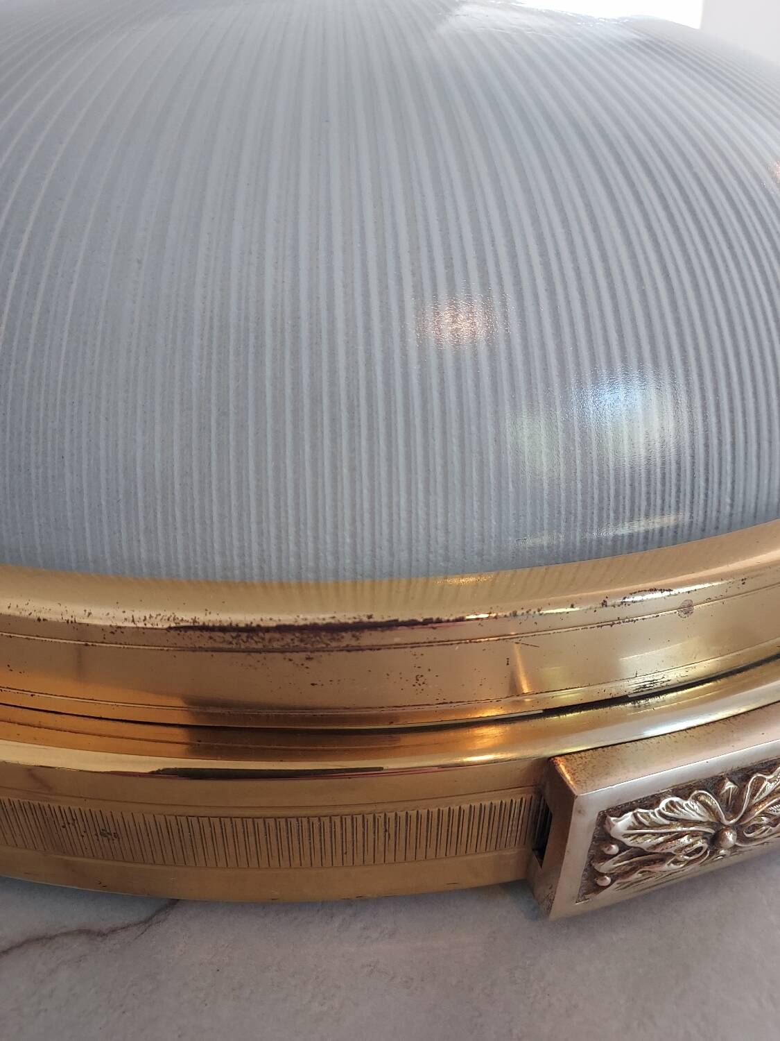 Plafonnier verre Holophane Maison Petitot