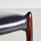 Model 78 rosewood dining chairs by niels o. møller for j.l. møllers, set of 6