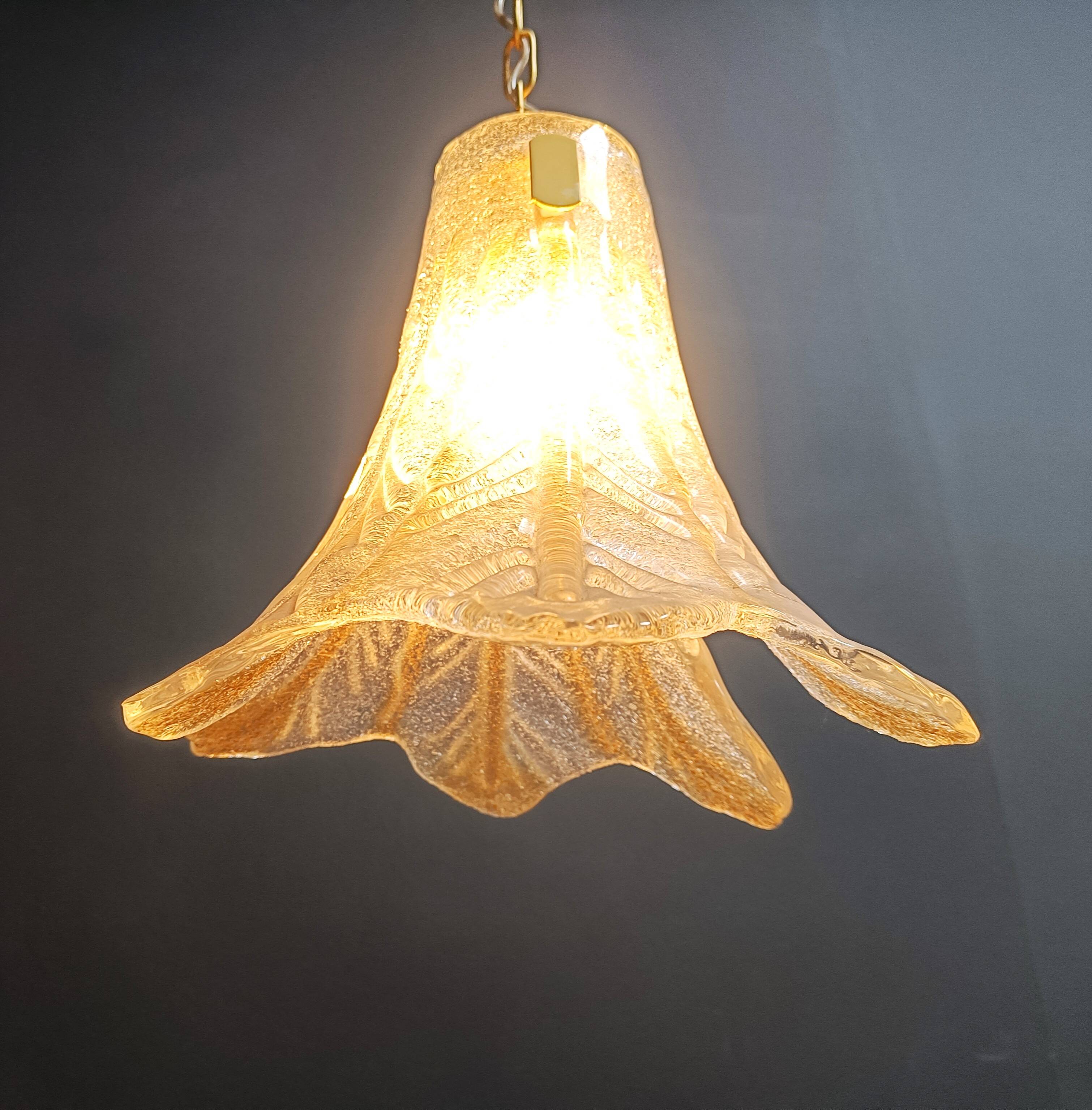 Vintage murano glass pendant light, for Mazzega, 1960s
