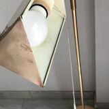 Floor lamp reading machine in vintage brass