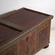 Antique polychrome wedding chest – Central Europe, circa 1850