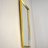 Golden and vintage silver mirror 1960s - 81x40cm