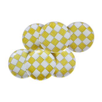 6 flat plates from the Cambridge 210309 Salins factory