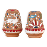 Vintage Dakas Archangelos Salt & Pepper Shakers, Textured Glaze Terracotta