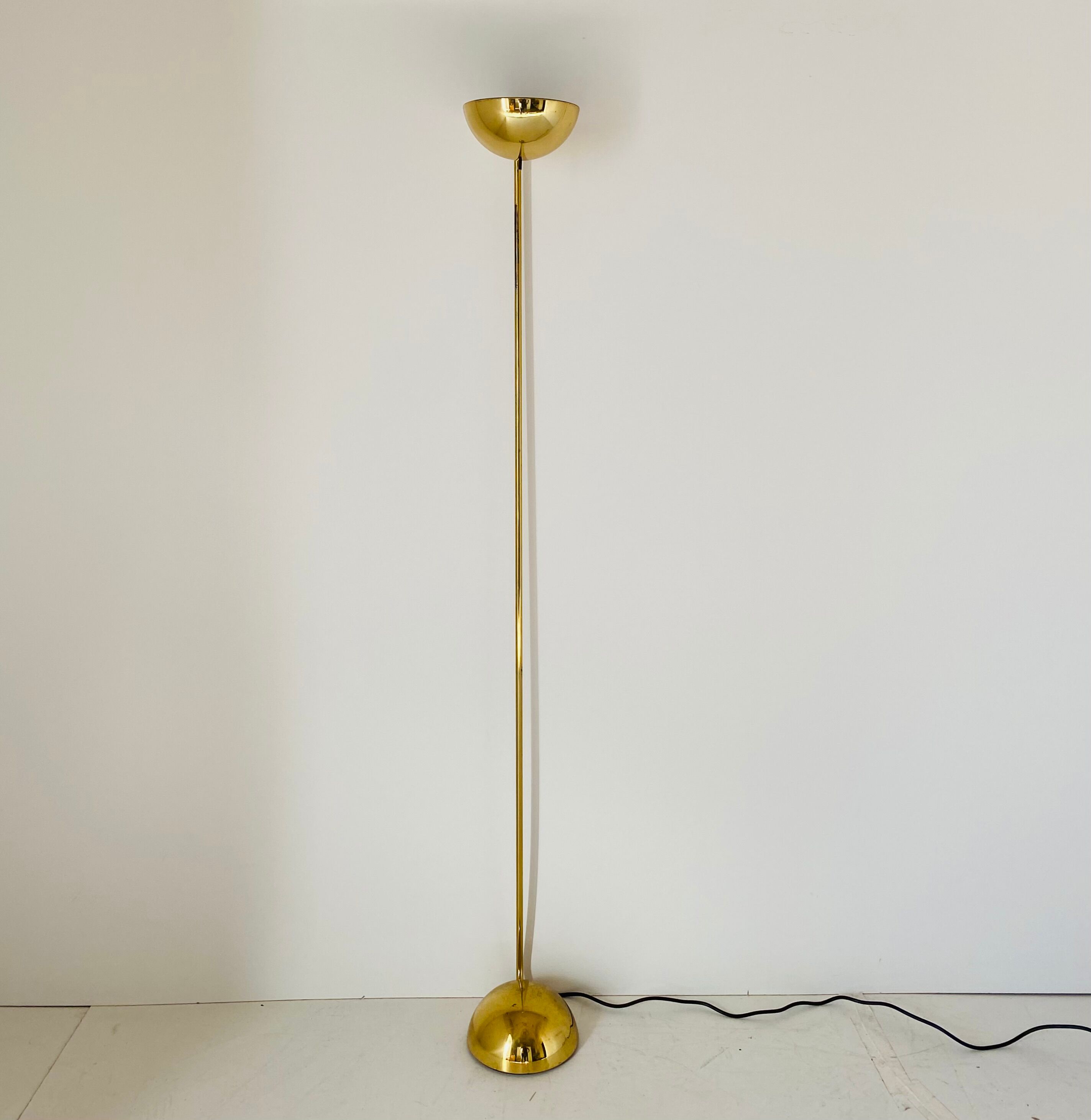 Golden floor lamp by Tronconi, Italy 1980s