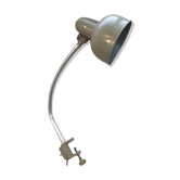 Lampe architecte atelier bras flexible globe alu fixation étau vintage