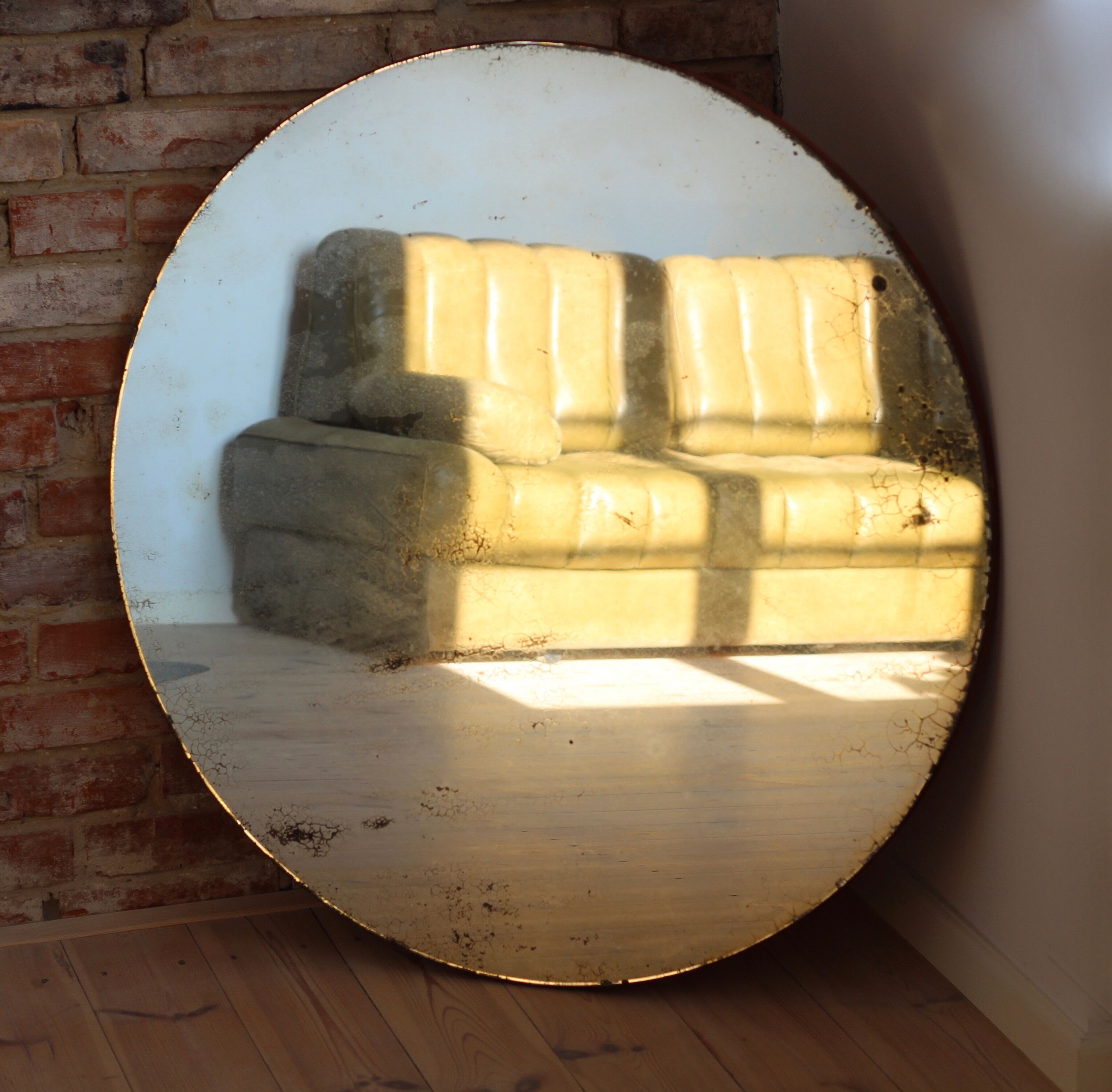 Big round mirror early 20th century 101cm