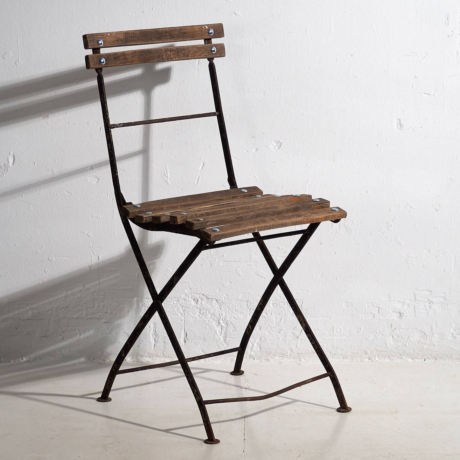 Anciennes chaises de terrasse pliantes (c.1920). Ensemble de 2 pièces #32