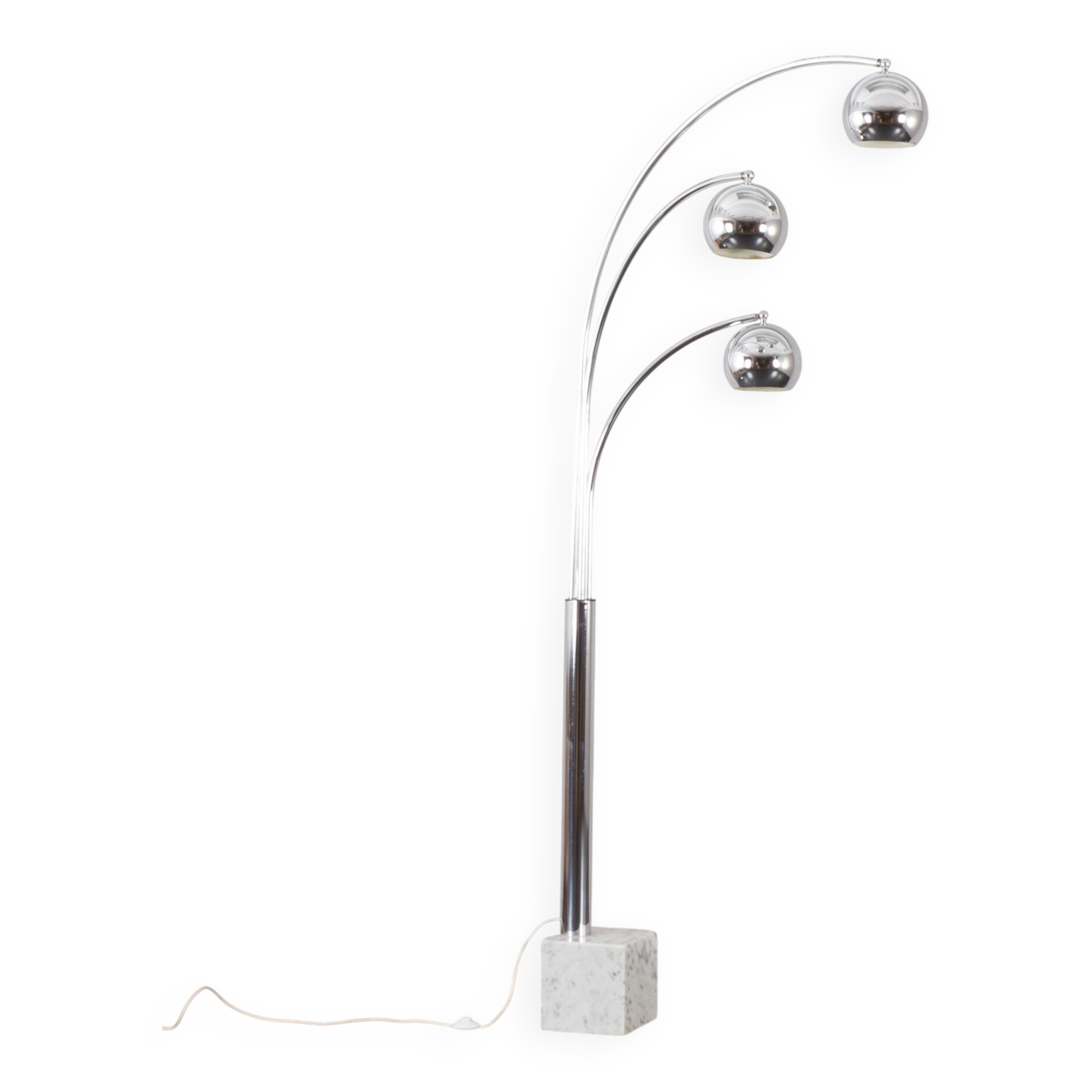 Goffredo Reggiani Swivelling Floor Lamp with Carrara marble base, Italy