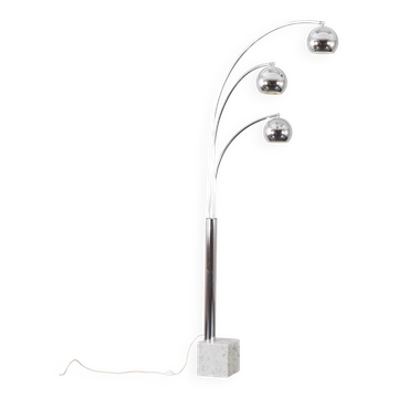 Goffredo Reggiani Swivelling Floor Lamp with Carrara marble base, Italy