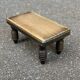 Vintage stool with solid wood carved legs
