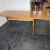 Vintage rectangular table with 2 extensions from the 60s