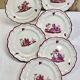 Old oval dish Gien model Paysages roses 1960 1971