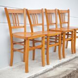 Set of 4 luterma bistro chairs, vintage wooden chairs, countryside, interior decoration