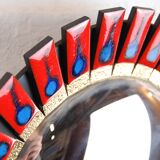 Vintage convex & ceramic sun mirror