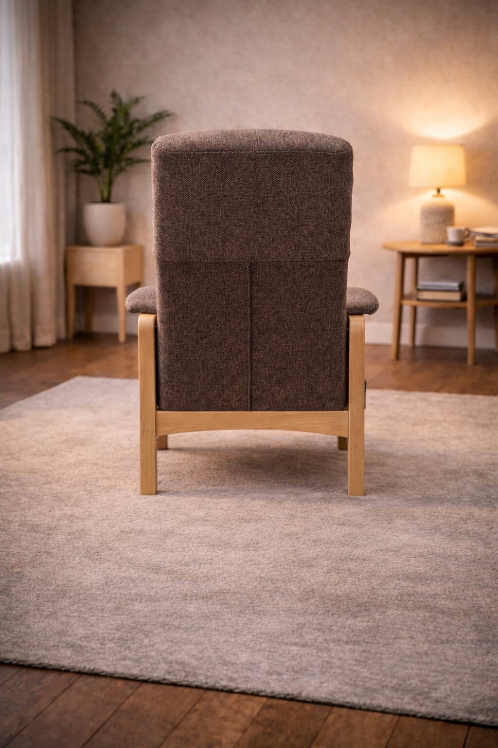 Hjort Knudsen — Armchair with Matching Footstool — Adjustable Backrest — Mo