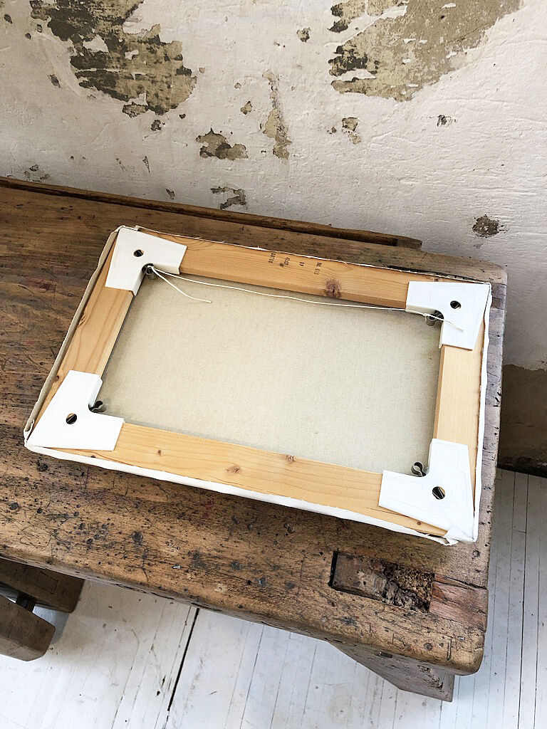 Painting mountain landscape