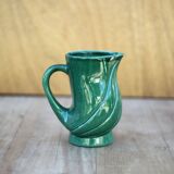 Vintage pitcher, vintage vase, Poët Laval turban model pitcher, PL France, vintage carafe, decoration