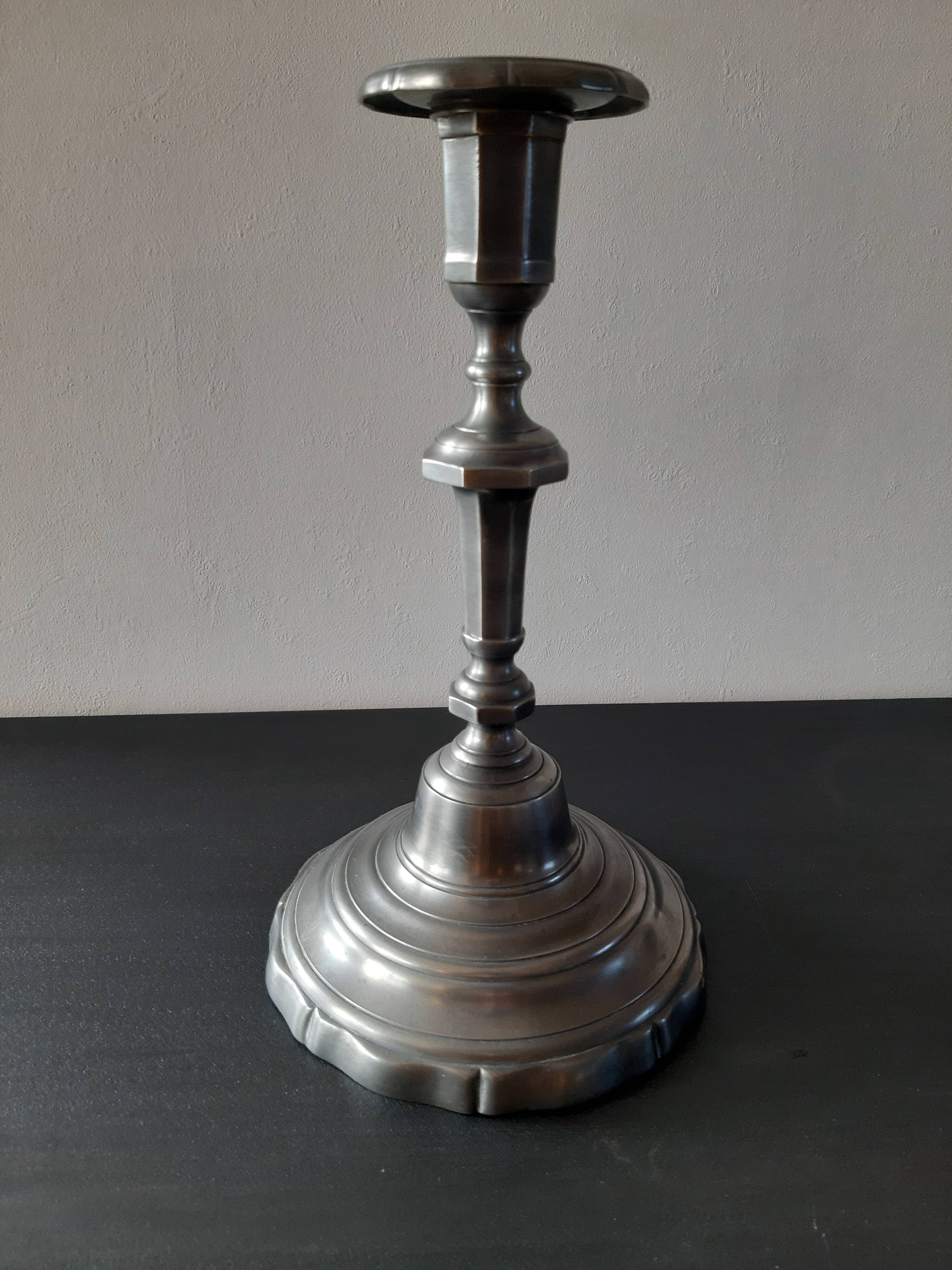 Tin candle holder