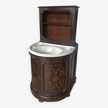 Meuble vasque lavabo italien 19ème siècle Ginori Napoléon III