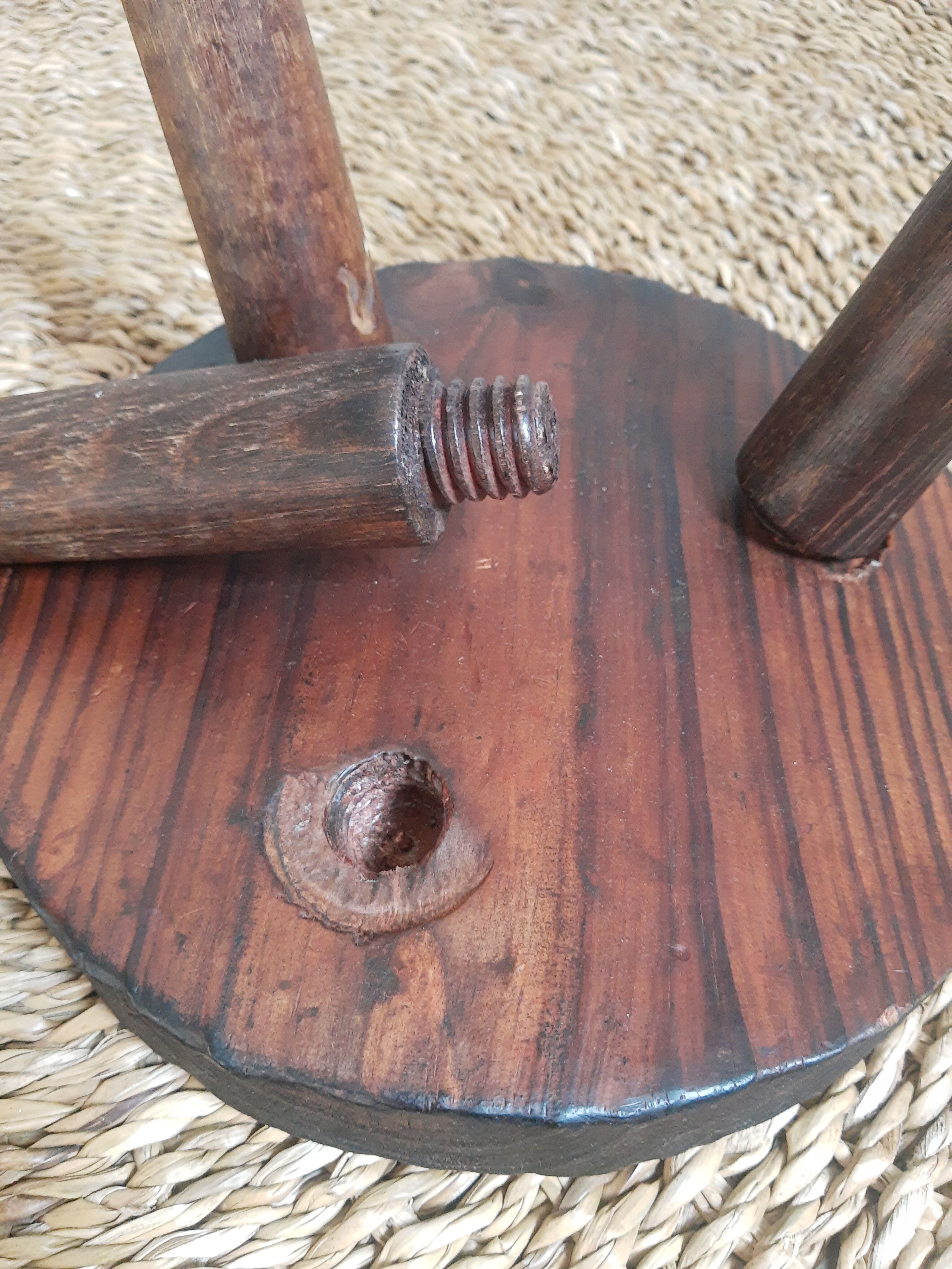 Vintage tripod campaign stool