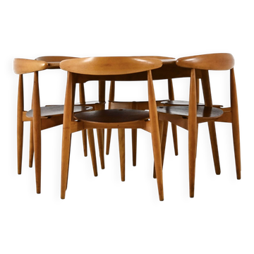 Dining set by Hans J. Wegner for Fritz Hansen, 1950s