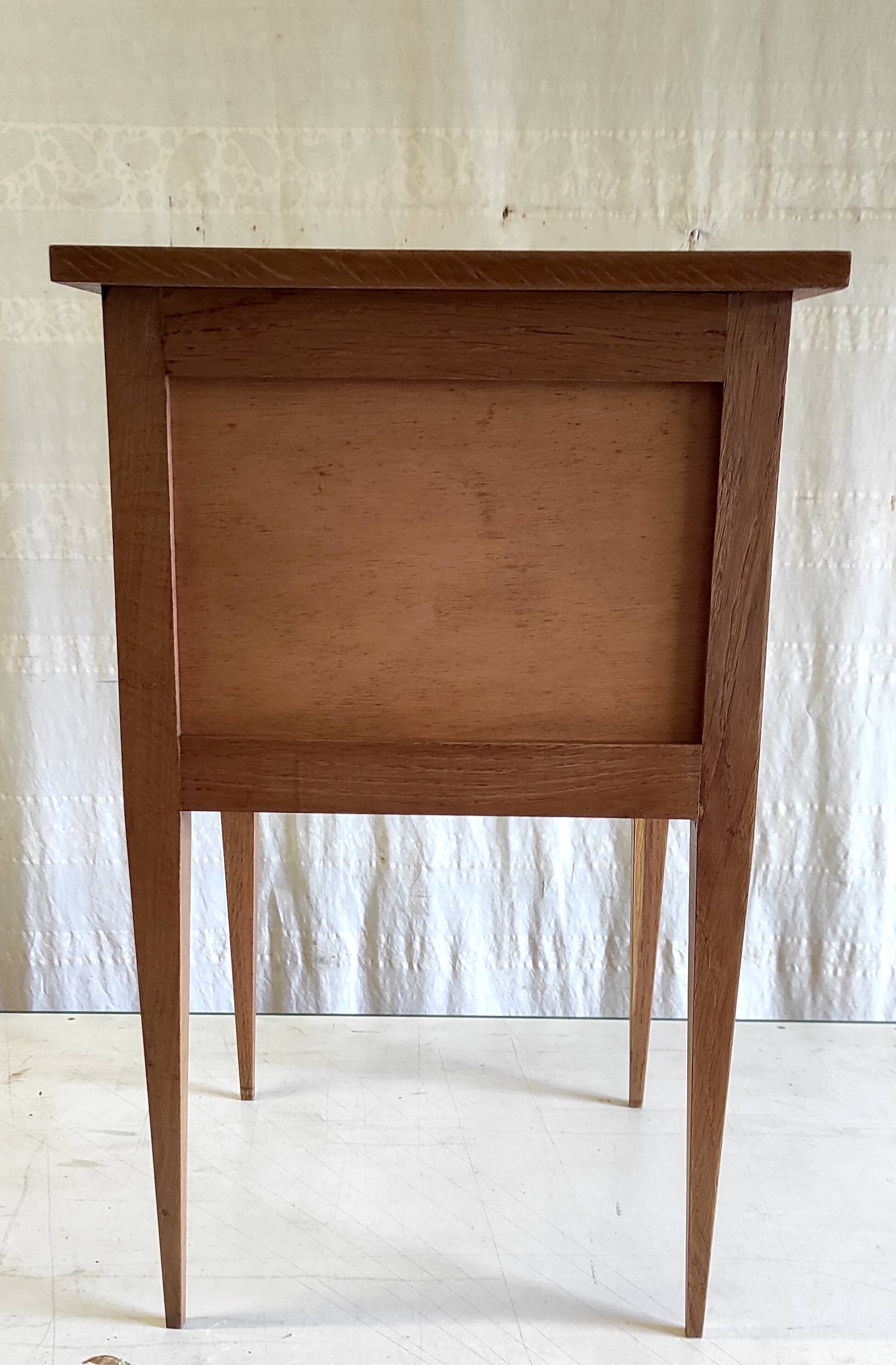 Solid wood bedside table - mid-20th century
