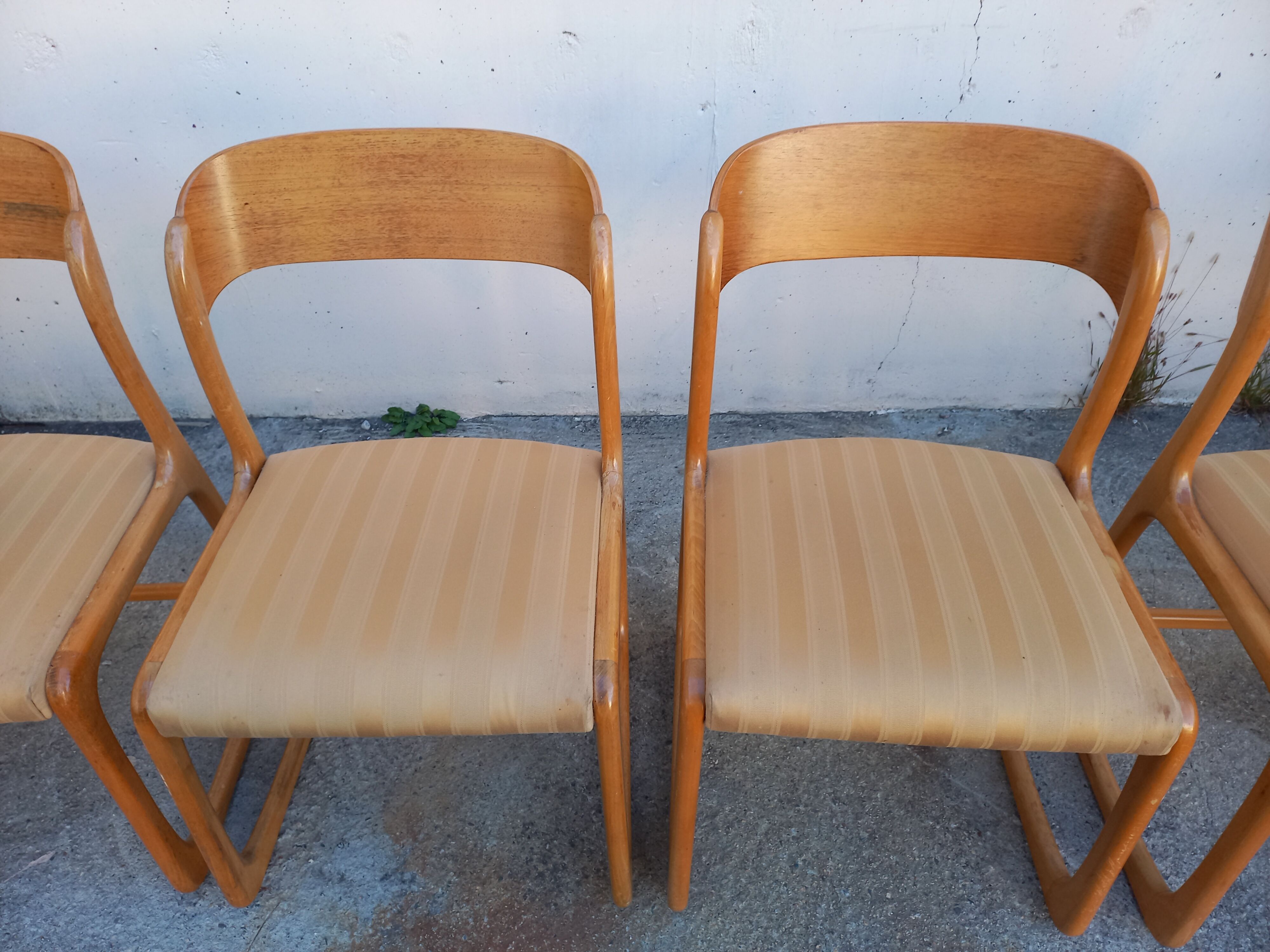Baumann sleigh chairs, set of 8