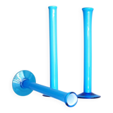 Vintage tall handblown orchid vases in azure blue by Artur Percy for Gullaskruf, 1970s, set of 3