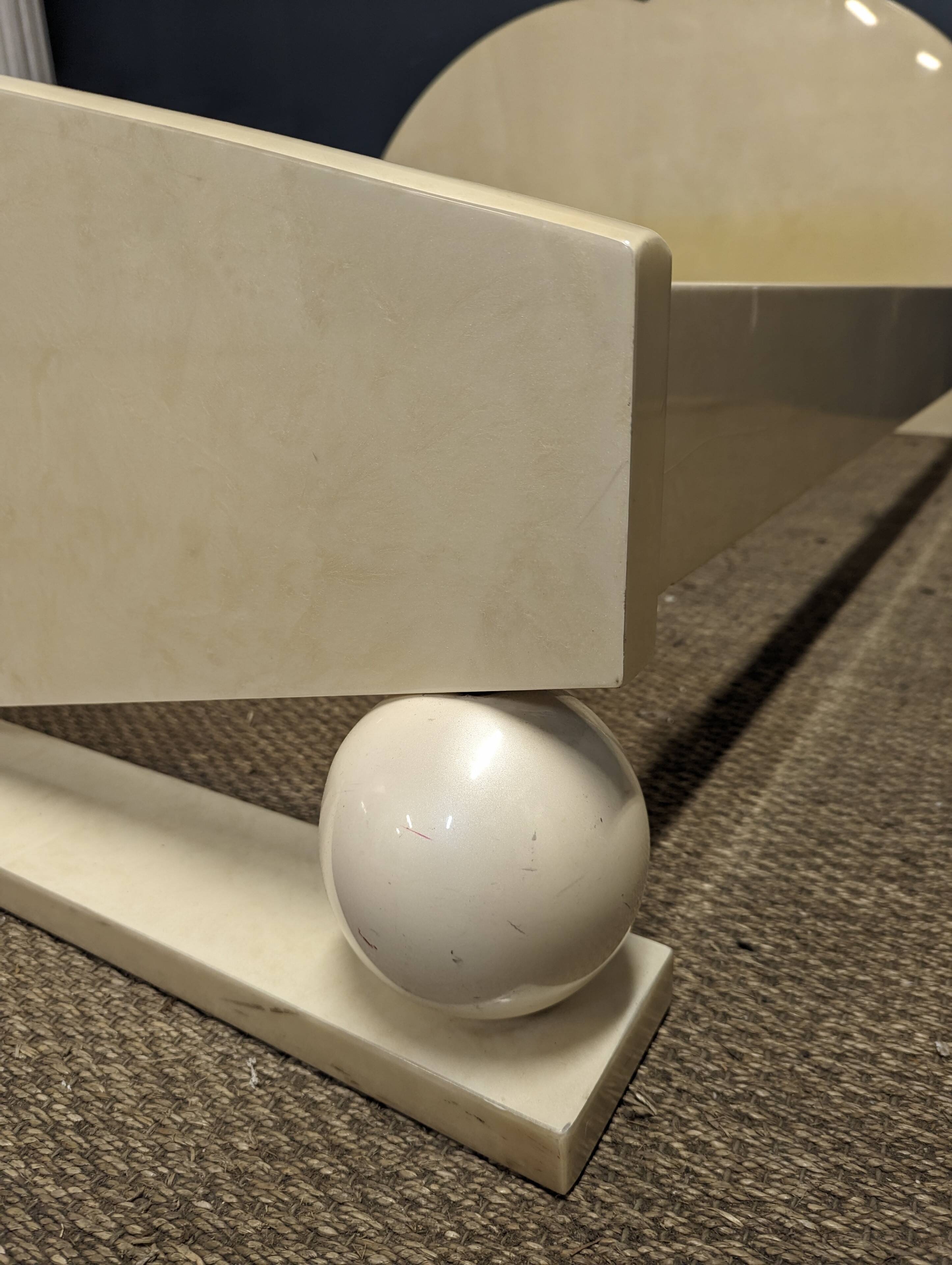 Lacquered bed by Eric Maville